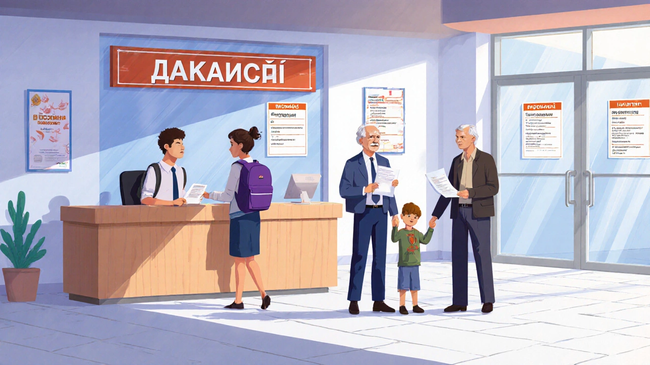 Група людей подає резюме в адміністративний офіс торгового центру