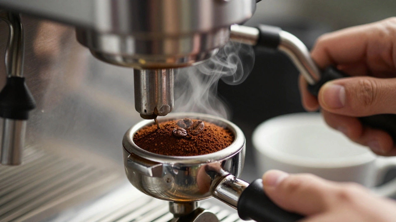 Бариста готує еспресо з увагою до деталей