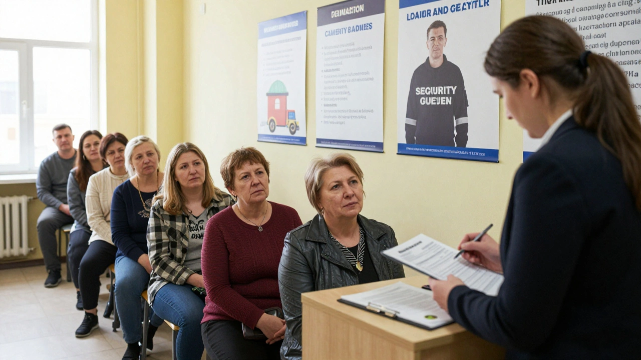 Працівники центру зайнятості допомагають людям з інших регіонів отримати роботу.